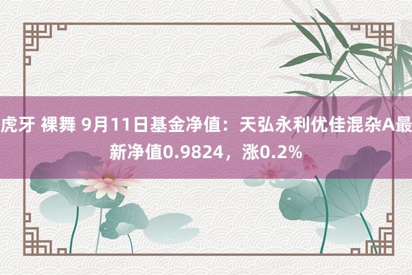 虎牙 裸舞 9月11日基金净值：天弘永利优佳混杂A最新净值0.9824，涨0.2%