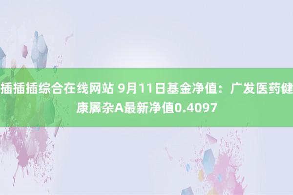 插插插综合在线网站 9月11日基金净值：广发医药健康羼杂A最新净值0.4097