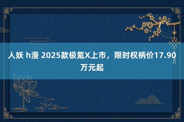 人妖 h漫 2025款极氪X上市，限时权柄价17.90万元起