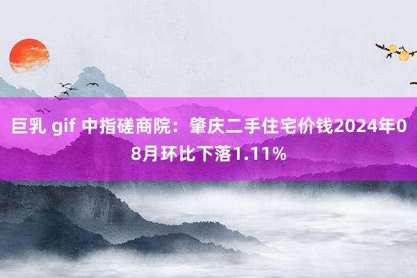 巨乳 gif 中指磋商院：肇庆二手住宅价钱2024年08月环比下落1.11%