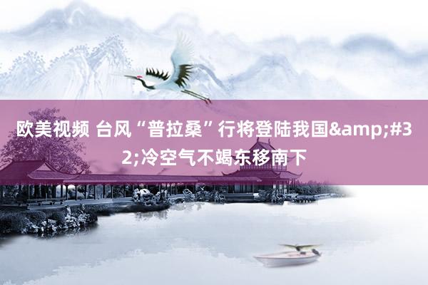 欧美视频 台风“普拉桑”行将登陆我国&#32;冷空气不竭东移南下