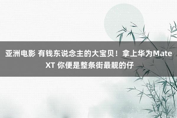 亚洲电影 有钱东说念主的大宝贝！拿上华为Mate XT 你便是整条街最靓的仔