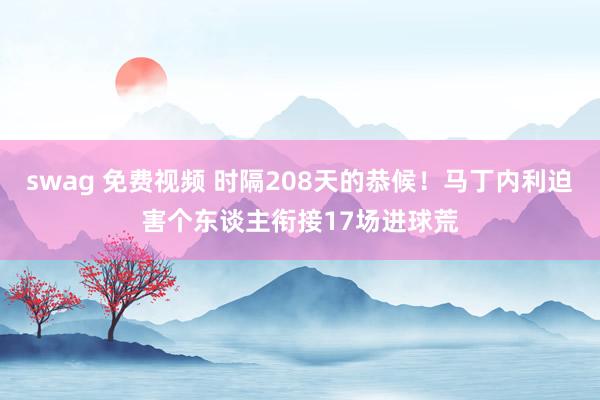 swag 免费视频 时隔208天的恭候！马丁内利迫害个东谈主衔接17场进球荒