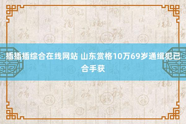 插插插综合在线网站 山东赏格10万69岁通缉犯已合手获