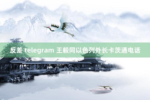 反差 telegram 王毅同以色列外长卡茨通电话