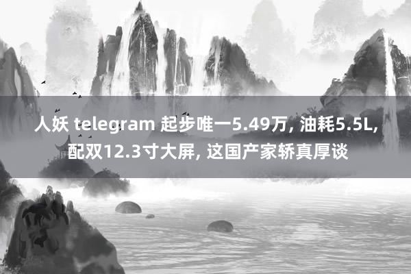 人妖 telegram 起步唯一5.49万， 油耗5.5L， 配双12.3寸大屏， 这国产家轿真厚谈