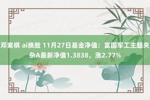 邓紫棋 ai换脸 11月27日基金净值：富国军工主题夹杂A最新净值1.3838，涨2.77%