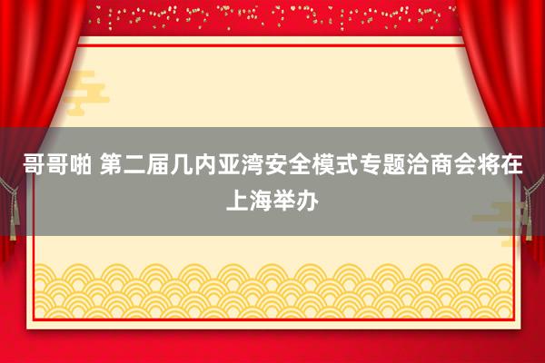 哥哥啪 第二届几内亚湾安全模式专题洽商会将在上海举办