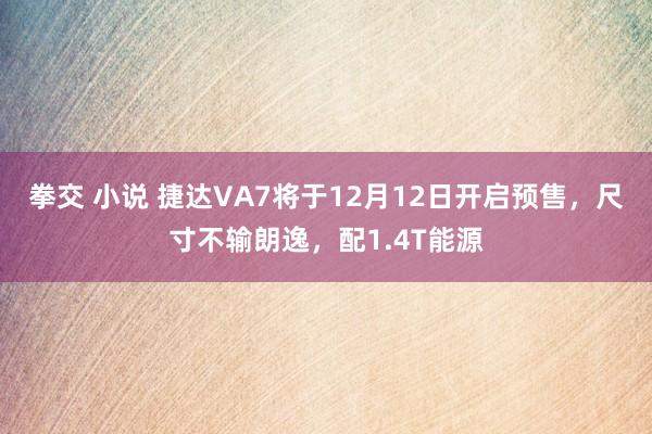 拳交 小说 捷达VA7将于12月12日开启预售，尺寸不输朗逸，配1.4T能源