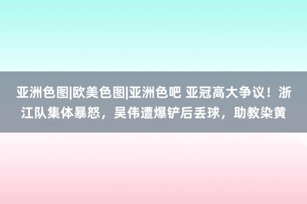 亚洲色图|欧美色图|亚洲色吧 亚冠高大争议！浙江队集体暴怒，吴伟遭爆铲后丢球，助教染黄