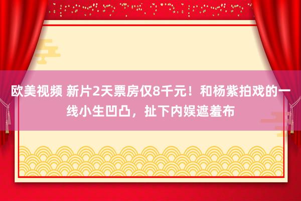 欧美视频 新片2天票房仅8千元！和杨紫拍戏的一线小生凹凸，扯下内娱遮羞布