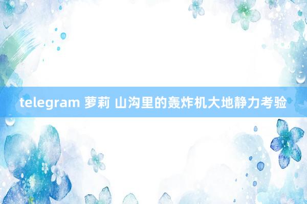 telegram 萝莉 山沟里的轰炸机大地静力考验