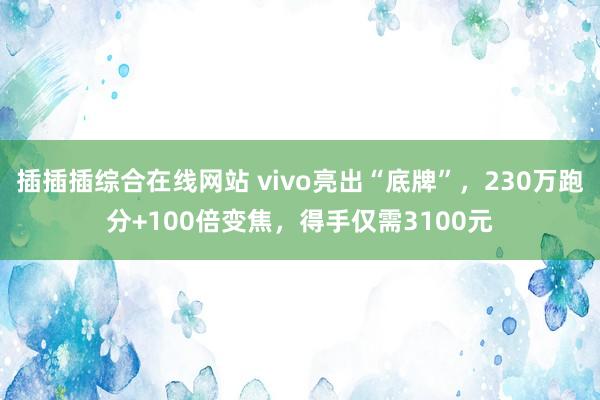 插插插综合在线网站 vivo亮出“底牌”，230万跑分+100倍变焦，得手仅需3100元