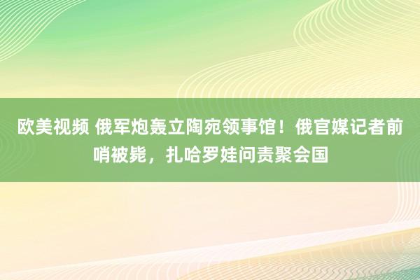 欧美视频 俄军炮轰立陶宛领事馆！俄官媒记者前哨被毙，扎哈罗娃问责聚会国