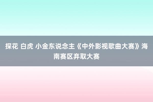 探花 白虎 小金东说念主《中外影视歌曲大赛》海南赛区弃取大赛