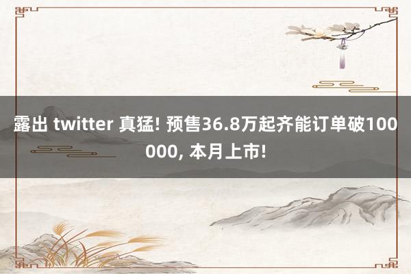 露出 twitter 真猛! 预售36.8万起齐能订单破100000， 本月上市!