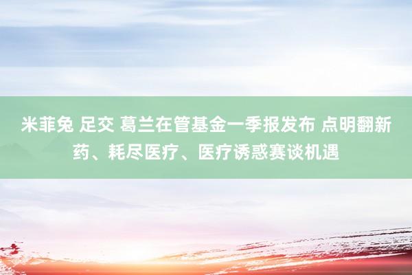 米菲兔 足交 葛兰在管基金一季报发布 点明翻新药、耗尽医疗、医疗诱惑赛谈机遇